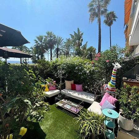 Promenade Des Center Sea And Front Design Flat With Private Garden Nicea